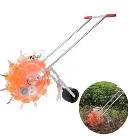 Hand Operated Seed Transplanter with Fertilizer Applicator